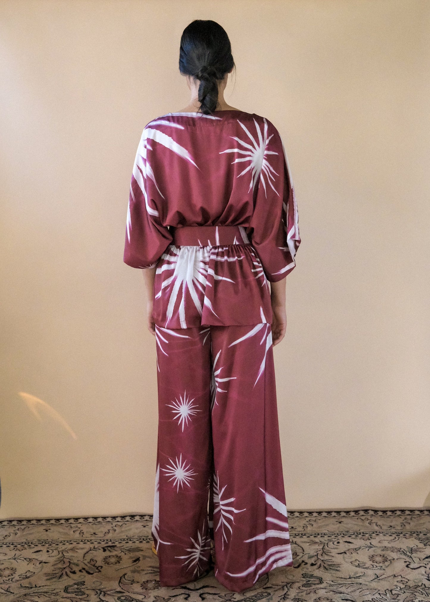 Kimono Ecos Borgoña
