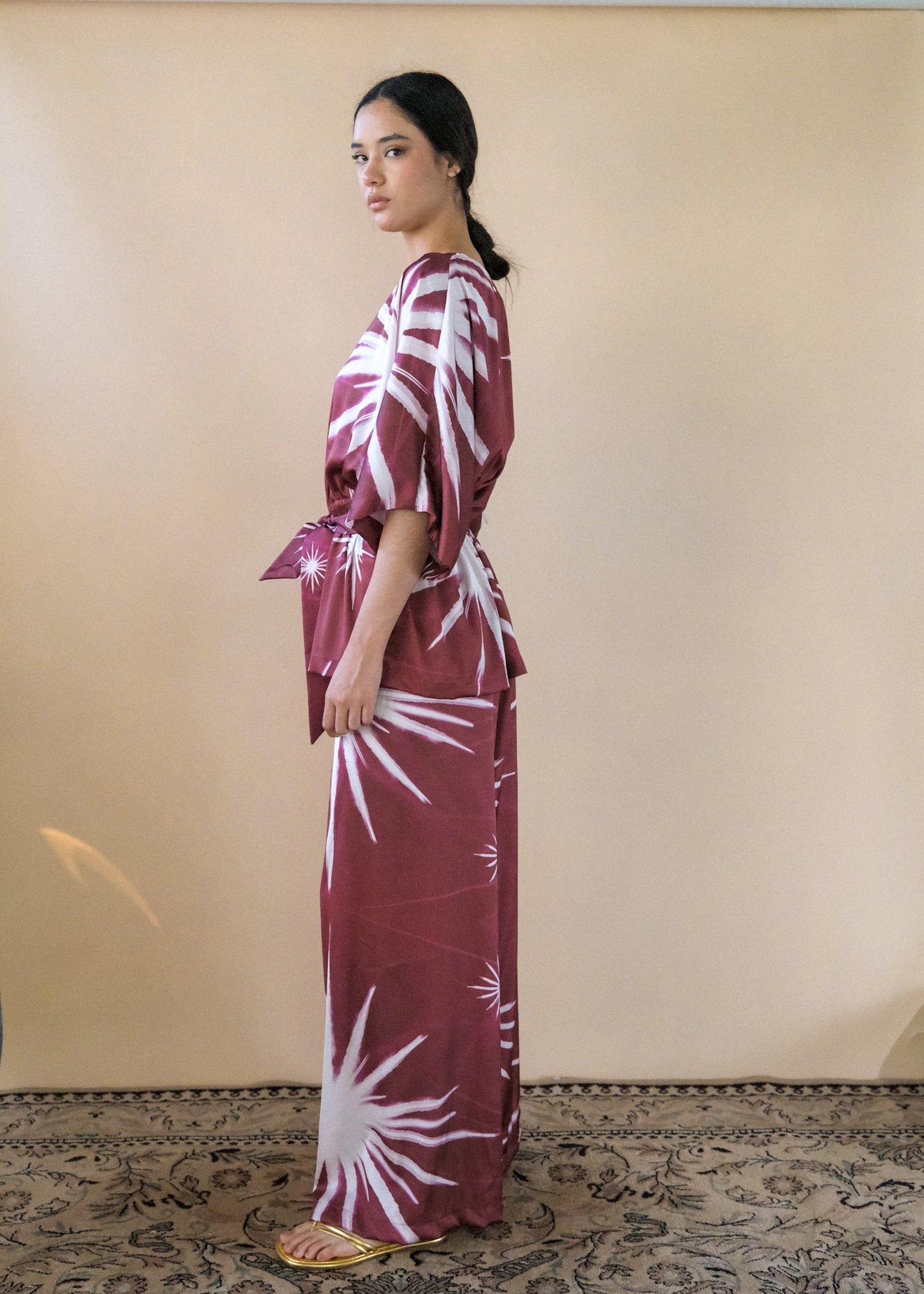 Kimono Ecos Borgoña