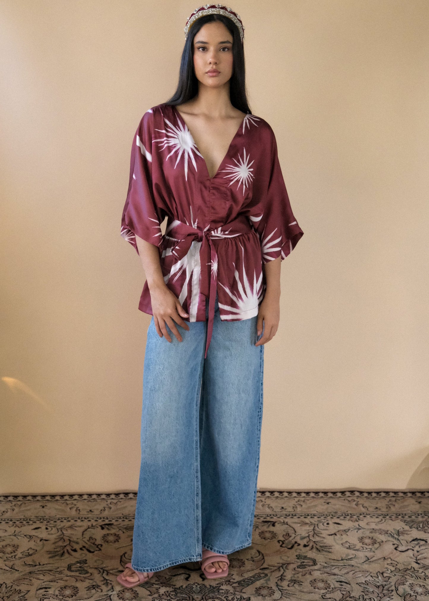 Kimono Ecos Borgoña