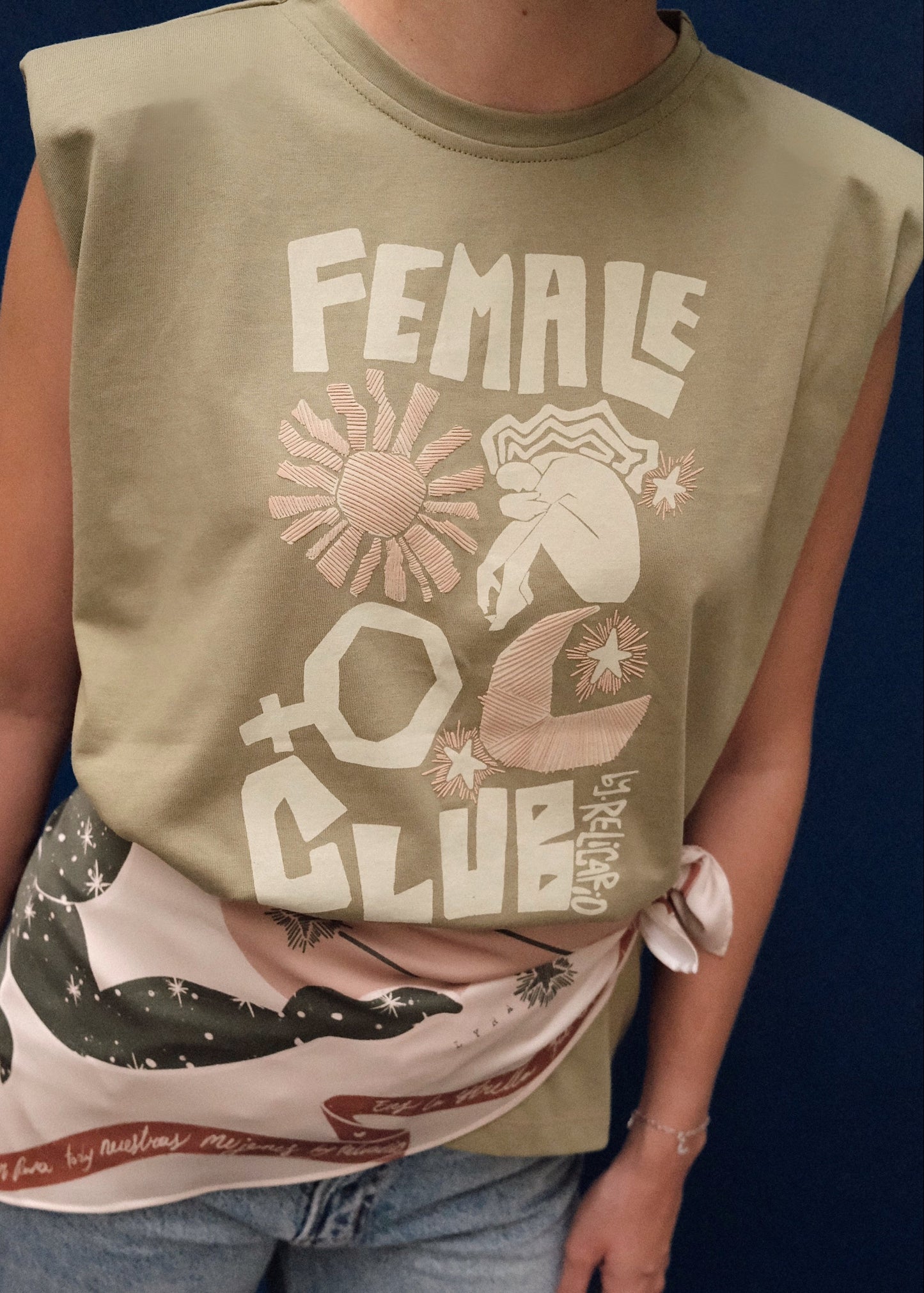 T-Shirt Famele club Green