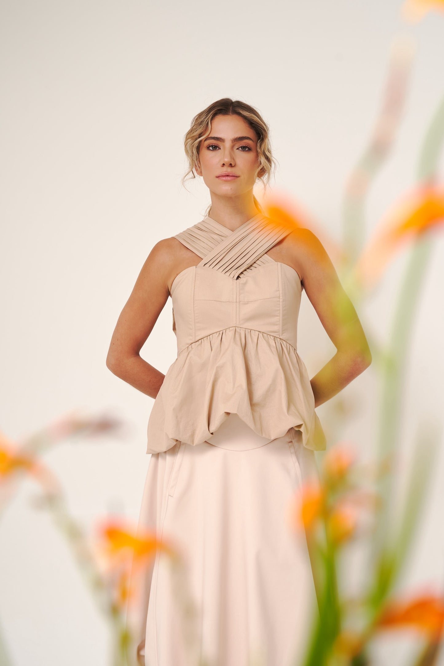 Falda Tulipán Beige