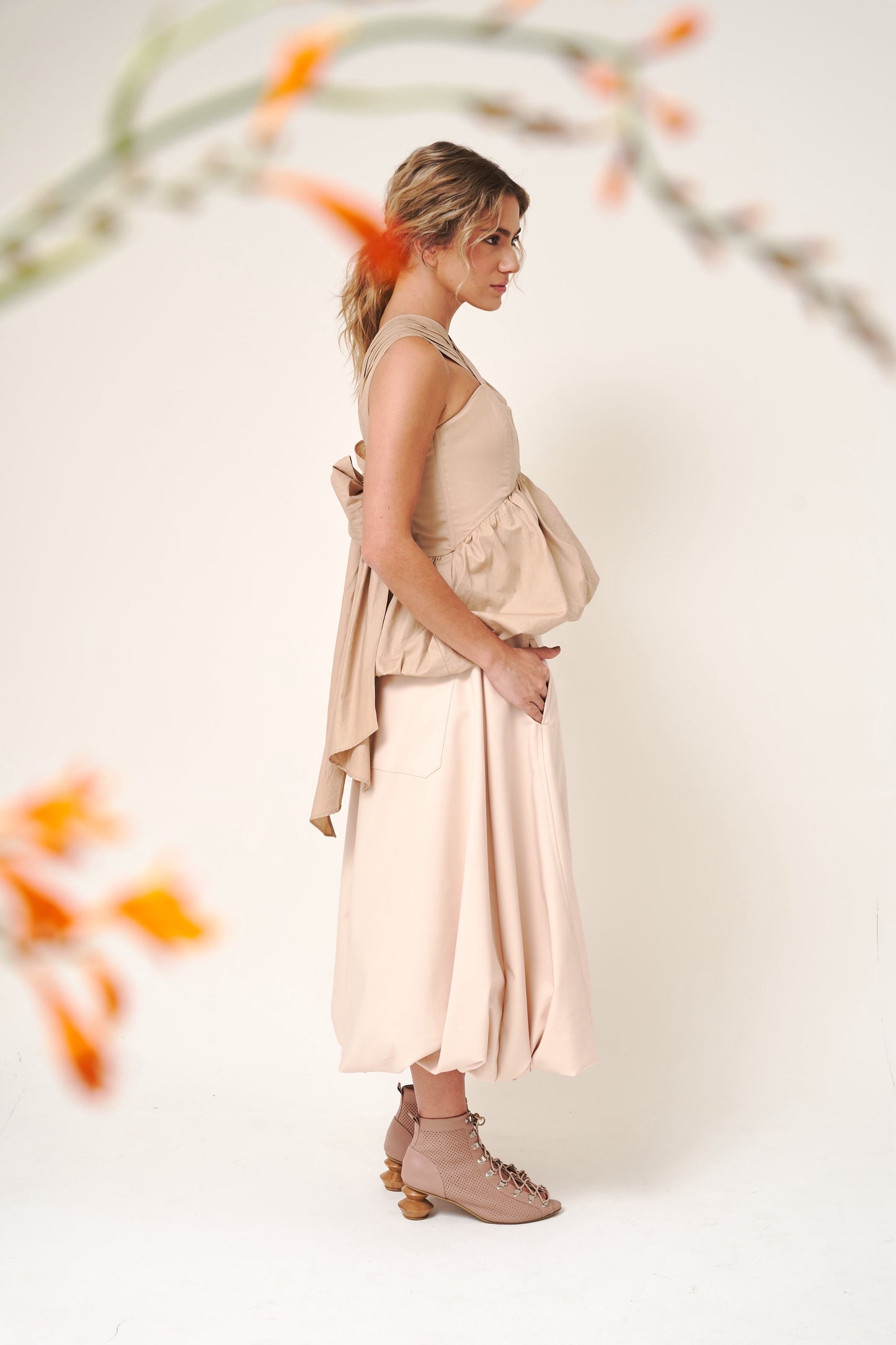 Falda Tulipán Beige